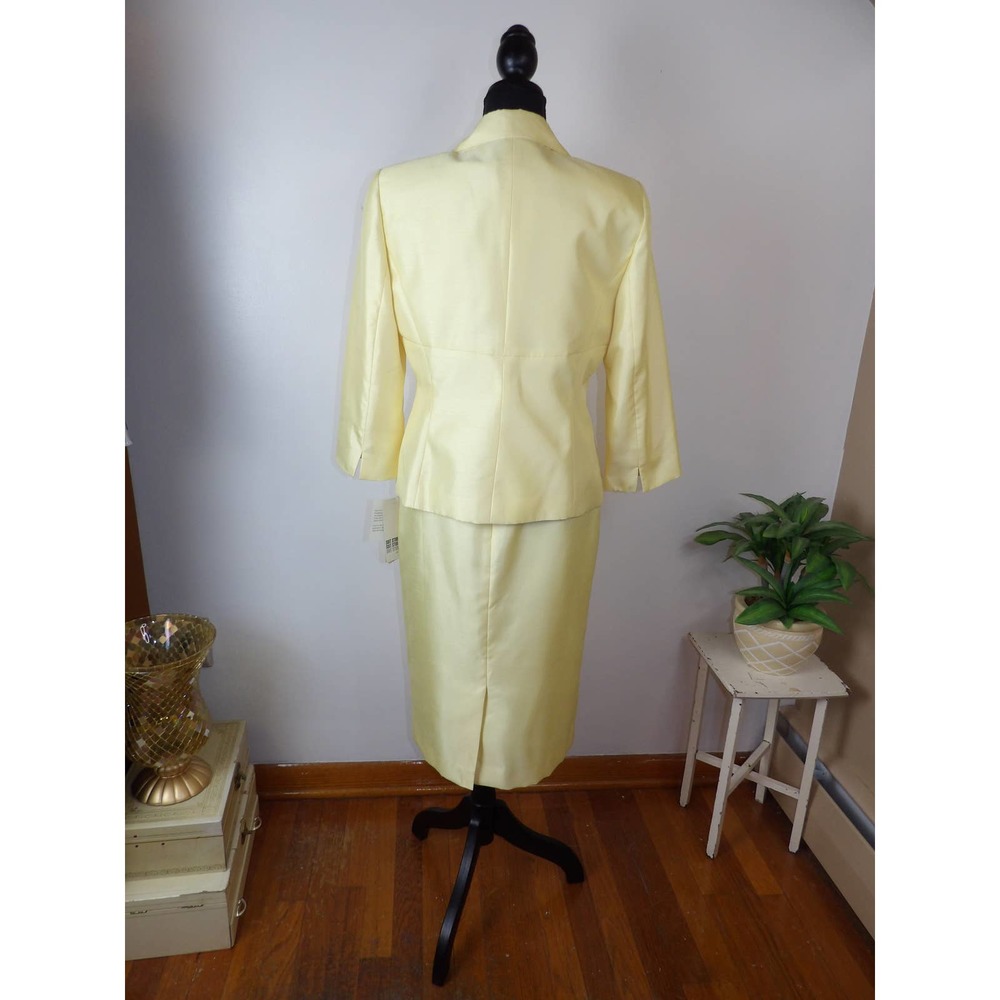Vintage 80's/90's Classy Yellow Two-Piece Dress Suit / Nwt - Picture 12 of 16